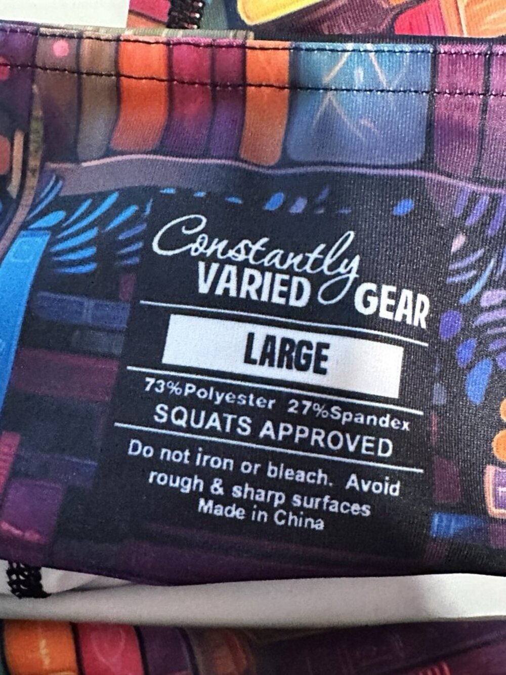 Constantly Varied Gear CVG Large Crossfit CAPRI Legging Retired  Books Library - Picture 4 of 7